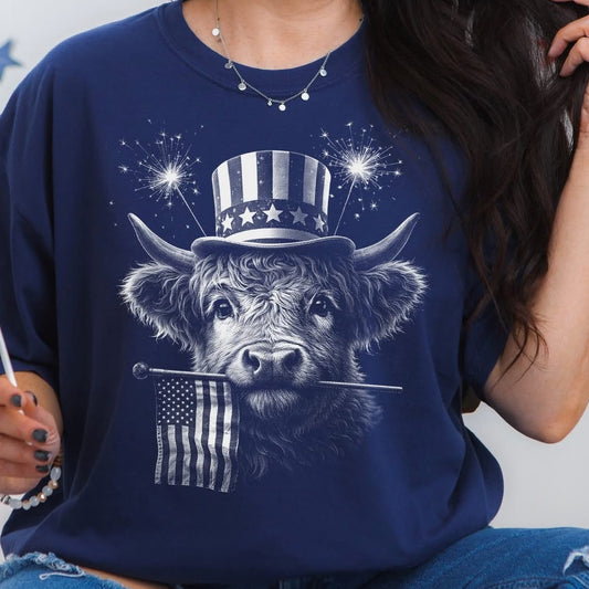 Patriotic Cow Tee