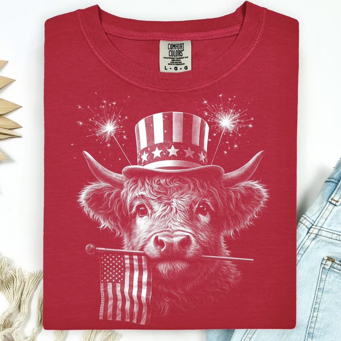 Patriotic Cow Tee