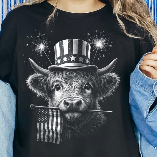 Patriotic Cow Tee