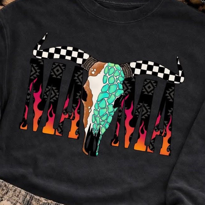 MAMA Bull Skull Tee