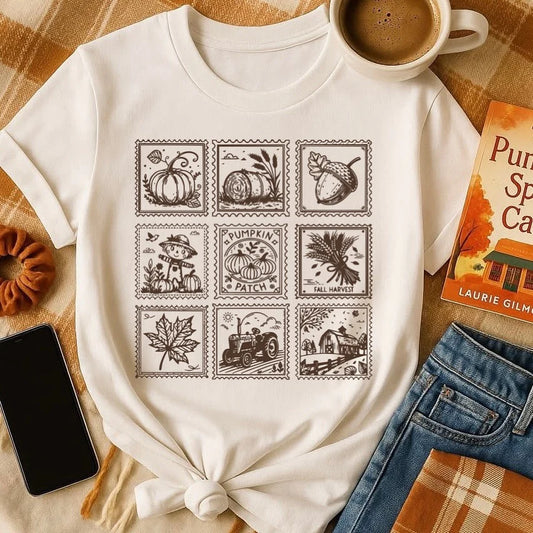 Fall Stamps Hooded Sweatshirt