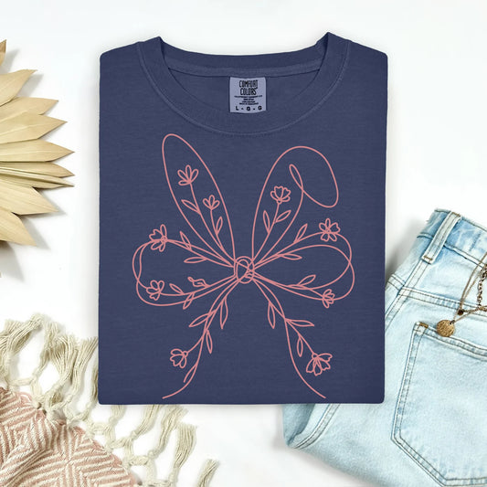 Easter Ear Bow Hooded Sweatshirt