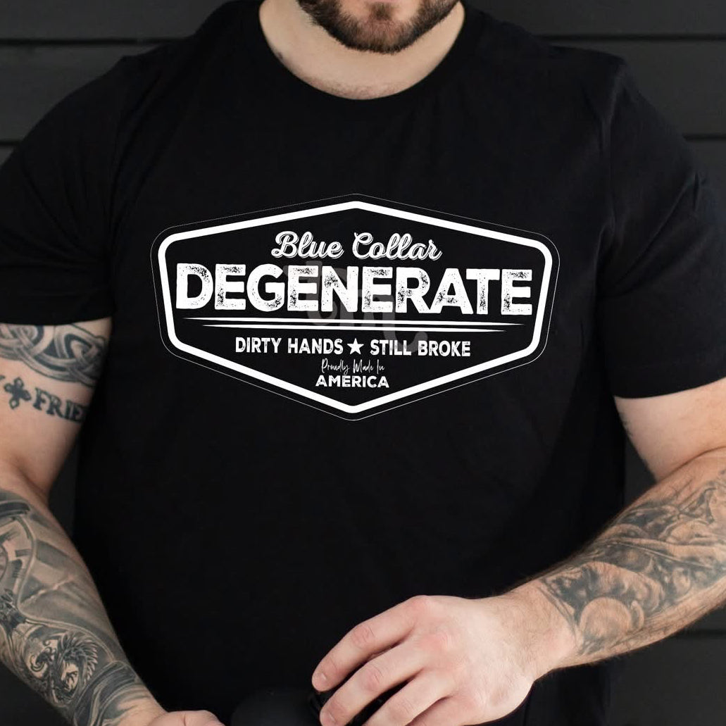 Blue Collar Degenerate Tee